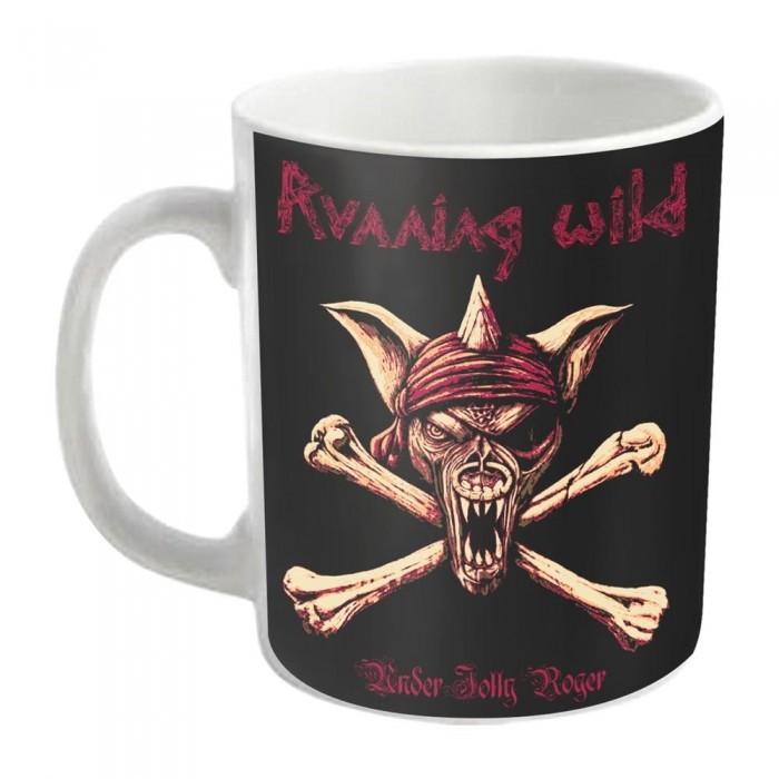 Running Wild Under Jolly Roger Skull And Crossbones Mug
