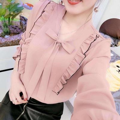 Chemisier à manches longues pour femmes, nouveau Style coréen, mode coréenne, chemise Slim amincissante, chemise en mousseline de soie assortie avec tout