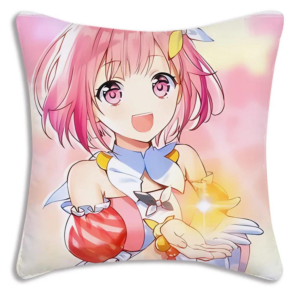 Game Manga Anime Otori Emu Chibi Pillow Covers Cartoon Sofa Decorative Home Double-sided Printing Short Plush Cute Cushion Cover