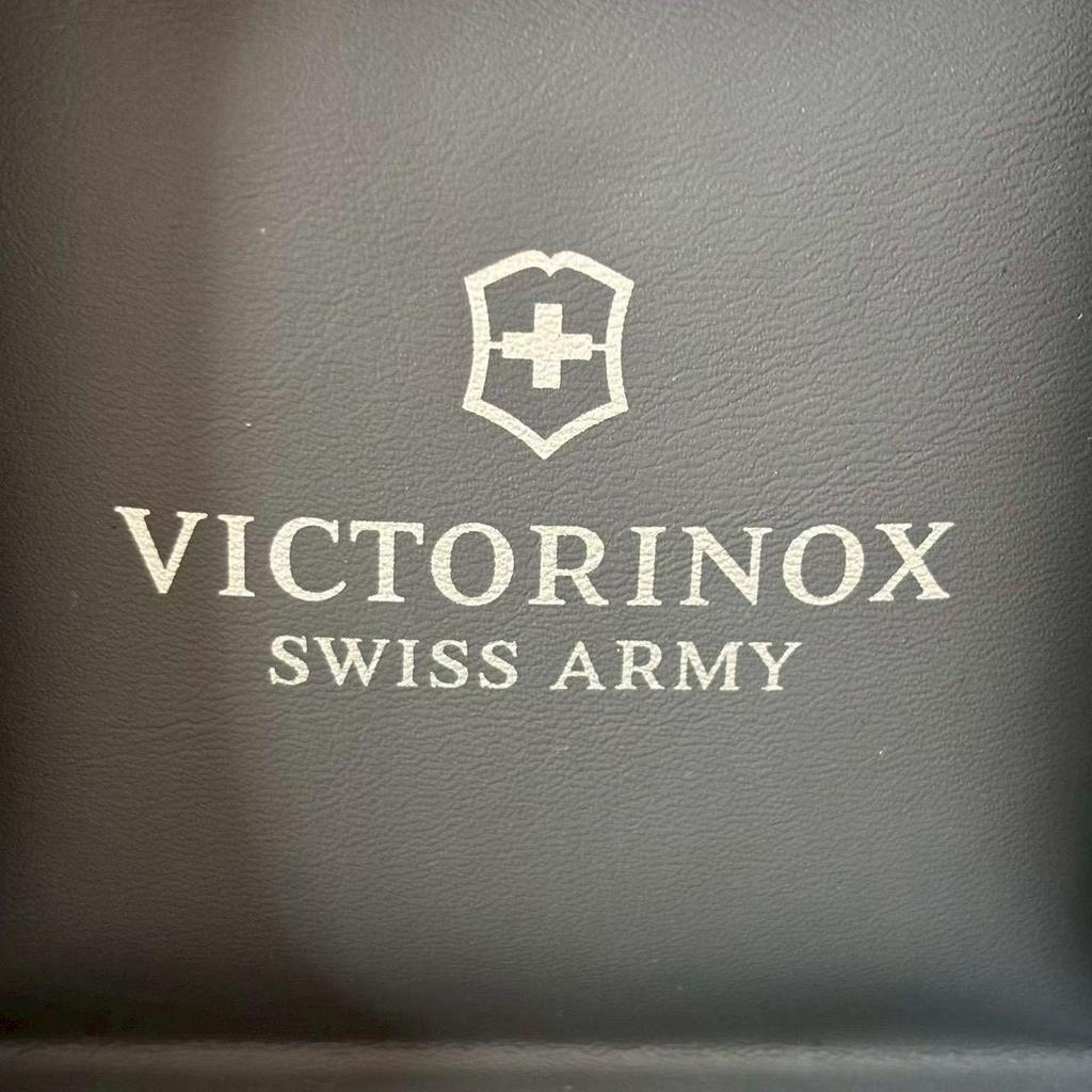 Used VICTORINOX SWISS ARMY Men's Watch Chronograph Stainless Steel Silver Sapphire Crystal 100m Water Resistant with Box 241589 Victorinox