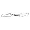 20Pcs Silver/Black Windsock Clips 360 Degree Rotation 70mm Length Wind Chime Hooks Dual Clip Smooth Spinning Wind Spinner Hooks