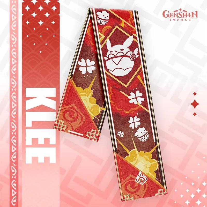 Genshin Impact Scarf Soft Warm Zhongli Shawl Wrap Cartoon Genshin Hutao Klee Thick Muffler Anime Neckerchief Winter Head Scarf