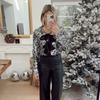 Dámská lesklá flitrová zkrácená bunda s mašlí, kulatým výstřihem a dlouhým rukávem, jednobarevná, slim fit, ležérní kabát, jarní podzimní dámský party top