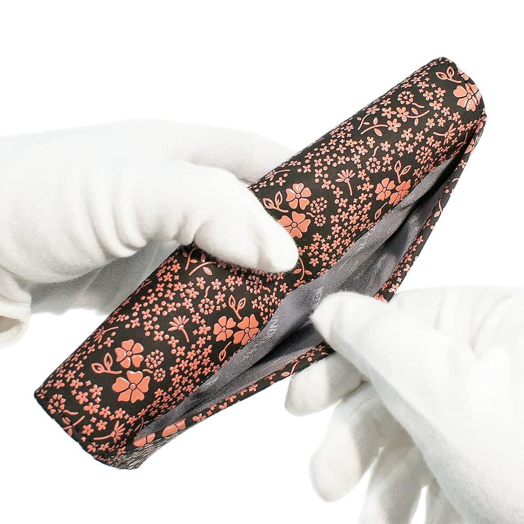 Portfel Inden Long Bunch Coin Purse Czarny x Różowy Amerykański Niebieski Wzór [Indenya] Portfel, Portfel, Q, W zestawie, Skóra jelenia, Lakier, 2308-51-166