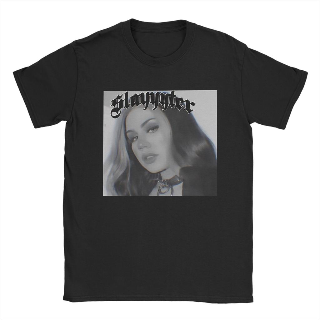 Slayyyter Black White T Shirt Summer 100 Cotton T Shirts For Unisex Casual Tshirt Short Sleeve Awesome Top Tees