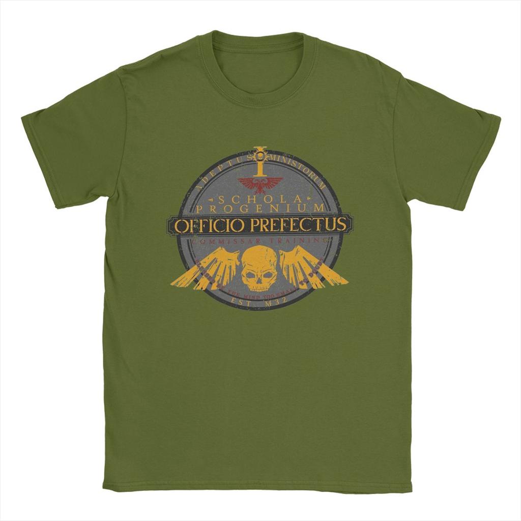 Schola Progenium Commissar Training Astra Militarum Men T Shirt Casual Tees Short Sleeve T-Shirts 100% Cotton Party Tops