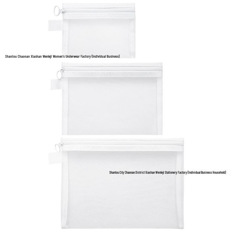 Transparent Mesh Large Capacity Portable Storage Bag with Card Holder for Cables & Earphones
