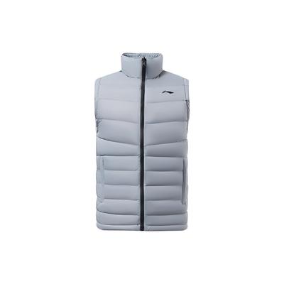 Σειρά Γυμναστικής Li Ning Εκτύπωση Λογότυπου Αντιανεμικό Ζεστό Γιλέκο με Πούπουλα Ανδρικά Γιλέκα Rock-Gray AMRR029-5
