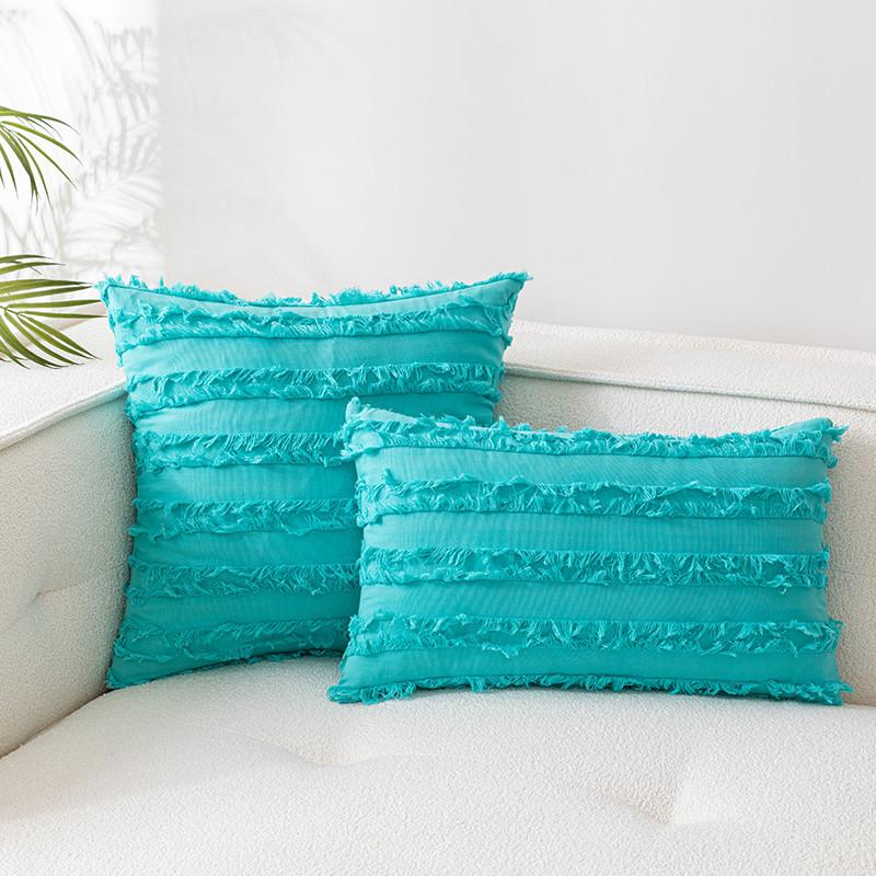 Bohemian Style Cotton And Linen Pillowcase Pillow Without Core Cut Flower Tassel Sofa Cushion Cover