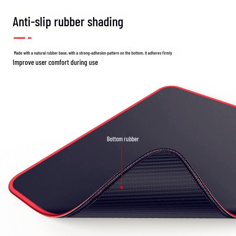 Non-Slip Waterproof Mouse Pad - Easy Clean, Extra Large, Medium Size, Pure Black Desk Mat for Office, Home, or Gaming