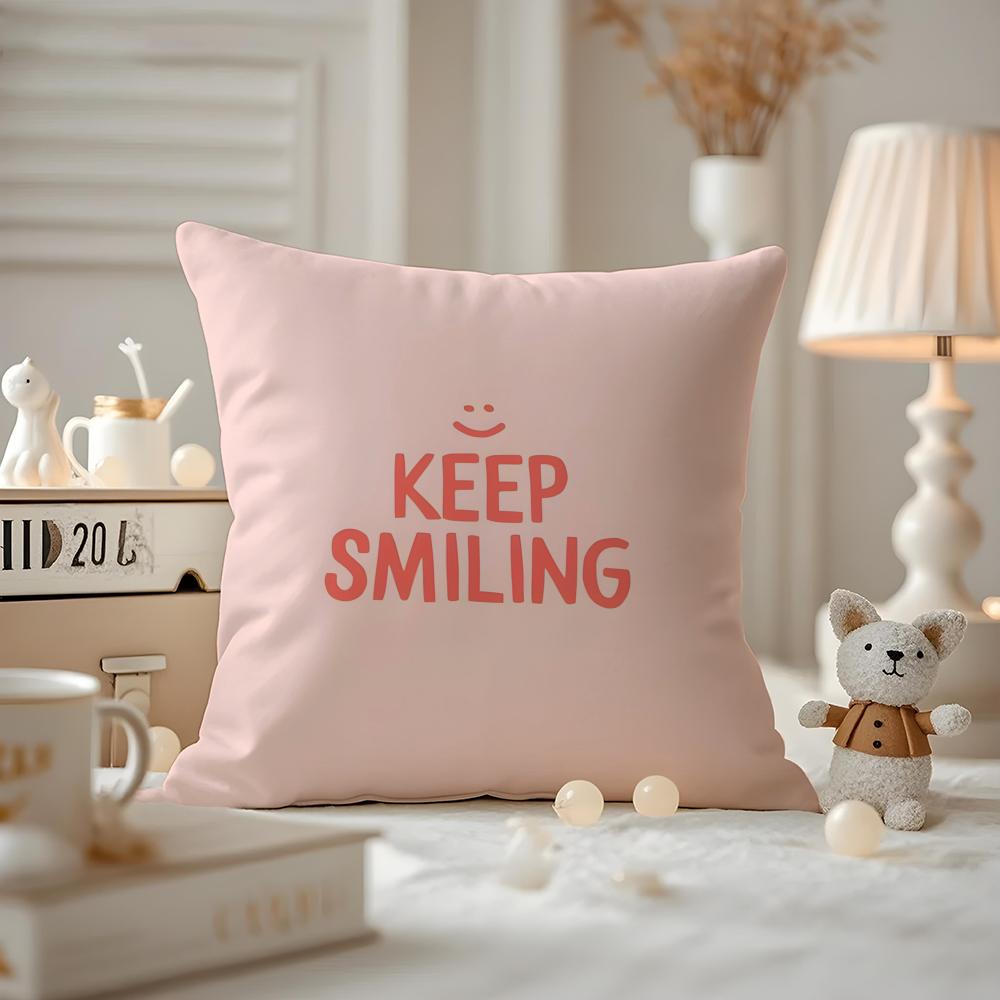 Cartoon Rainbow Sun Cushion Cover Anti-dustmite Pillowcase Invisible Zipper Silky Short Plush Sofa Cushion Cover