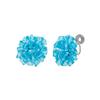 Exquisite Blue Flower Imitation Crystal Earrings for Non-Pierced Ears - Eye-Catching and Bright.