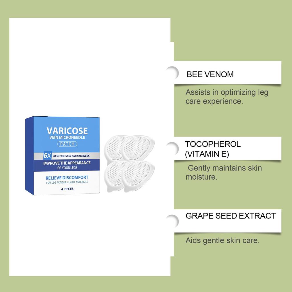 Beinpflege-Pflaster Pflegt die Haut der Beine sanft, spendet Feuchtigkeit, lindert Beschwerden bei Krampfadern, praktisch für das tägliche Gehen