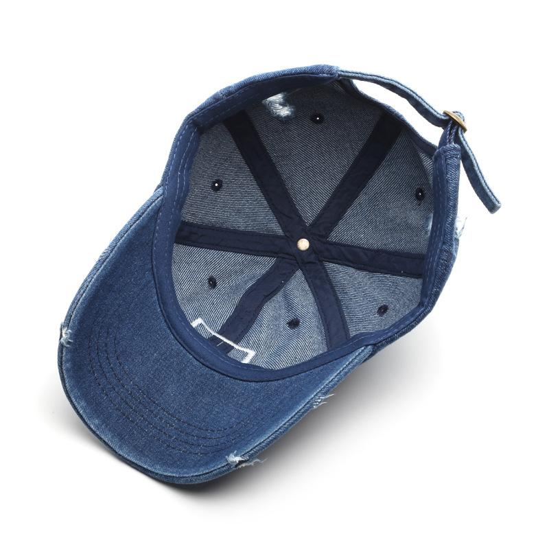 Fashion Wash Patch Denim Cap Outdoor Sports Leisure Sunscreen Shade Baseball Cap