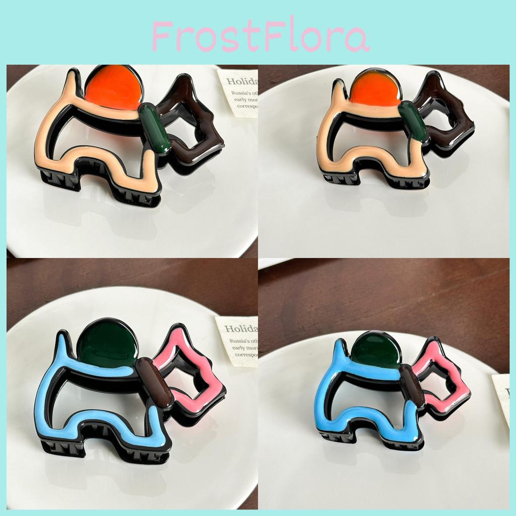 Fashionable Plastic And Resin Dog Hair Claw Clip In Chic Macaron Shades