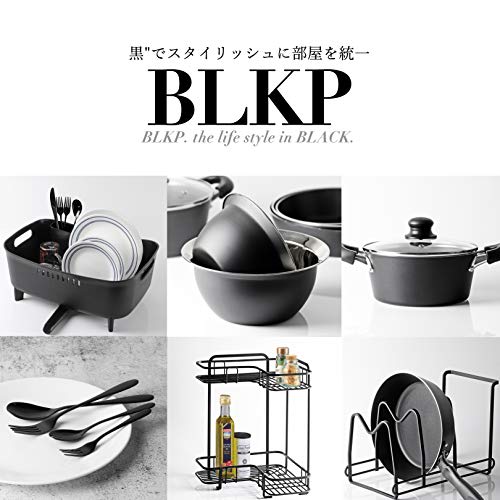 PEARL METAL Cutlery Set: Dessert Spoon, Fork, Teaspoon, and Fruit Fork. Limited Edition Black Titanium Plated 4-Piece Set. Product Code: BLKP Black (A