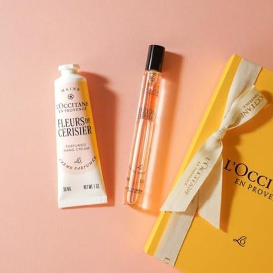 LOCCITANE Fleur de Cerisier Sakura Eau Toilette 10mL Hand Cream 30mL Gift Set