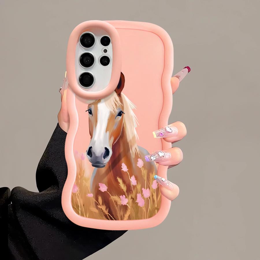 Soft Phone Cover Case for Samsung Galaxy S24 S20 FE A25 S22 Ultra S23 Plus S21 A26 S25 A54 A36 A24 A34 A55 A35 Cool Horse
