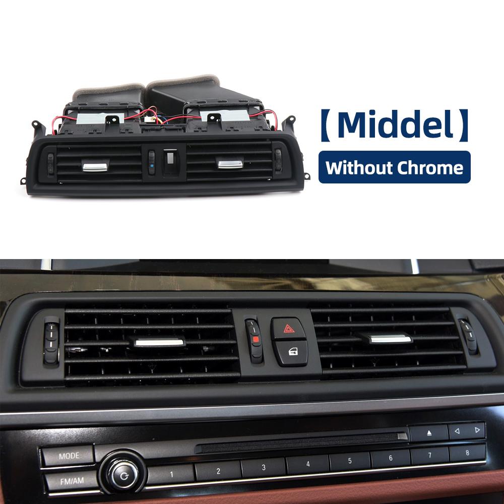 Car Front Rear Air Conditioning Chromed AC Vent Grille Outlet Cover Panel For BMW 5 Series F10 F18 2010-2017