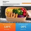10Pcs/Set Disposable Lunch Box Kraft Paper Square Lunch Box Fast Food Packing Boxes Paper Bowls With Lid Household Bento Boxes