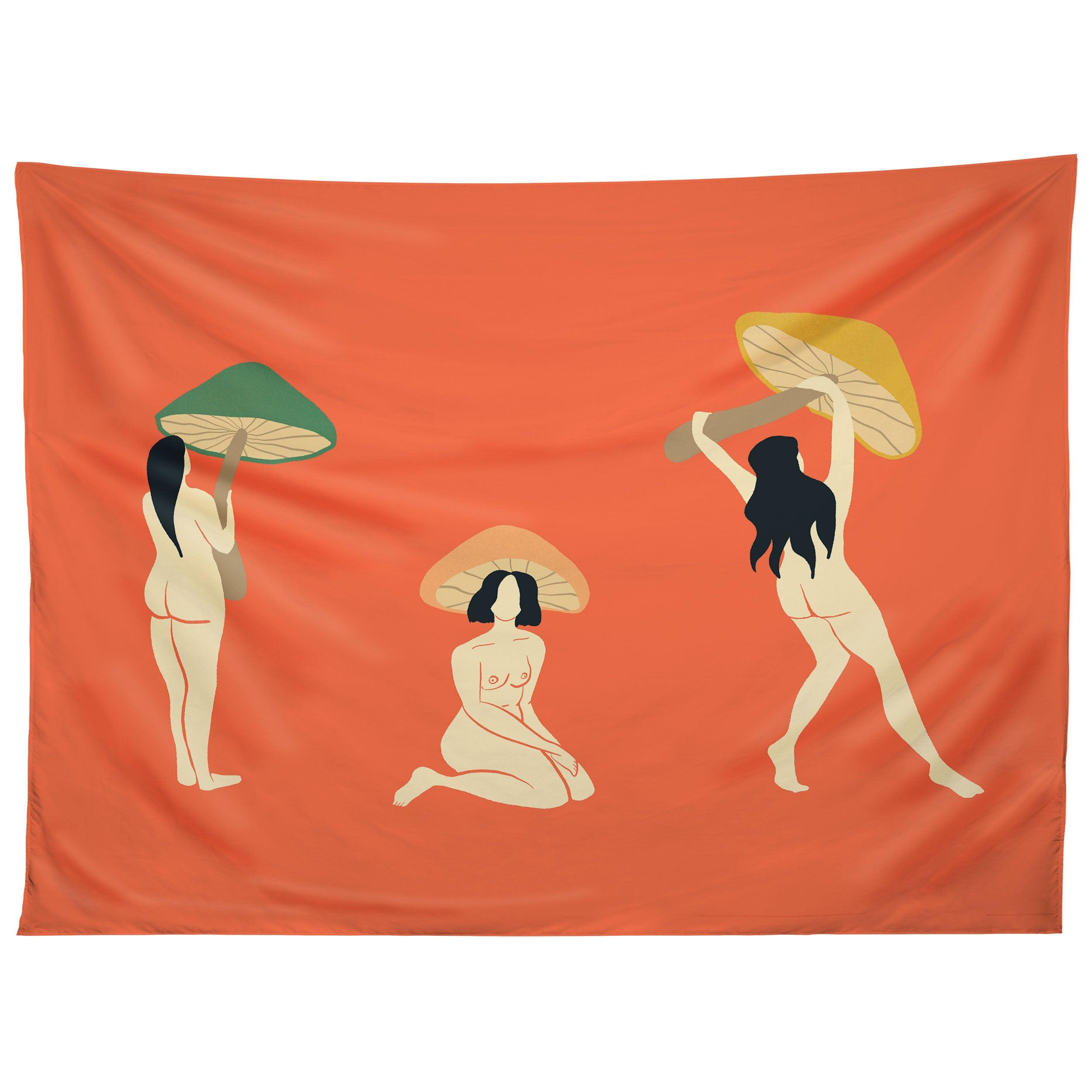 MUSHROOM LADIES tapestry 75x100