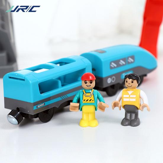 DYS Voice Broadcast Plastic Electric Train Children Kids Toy Gift with 2 Passengers