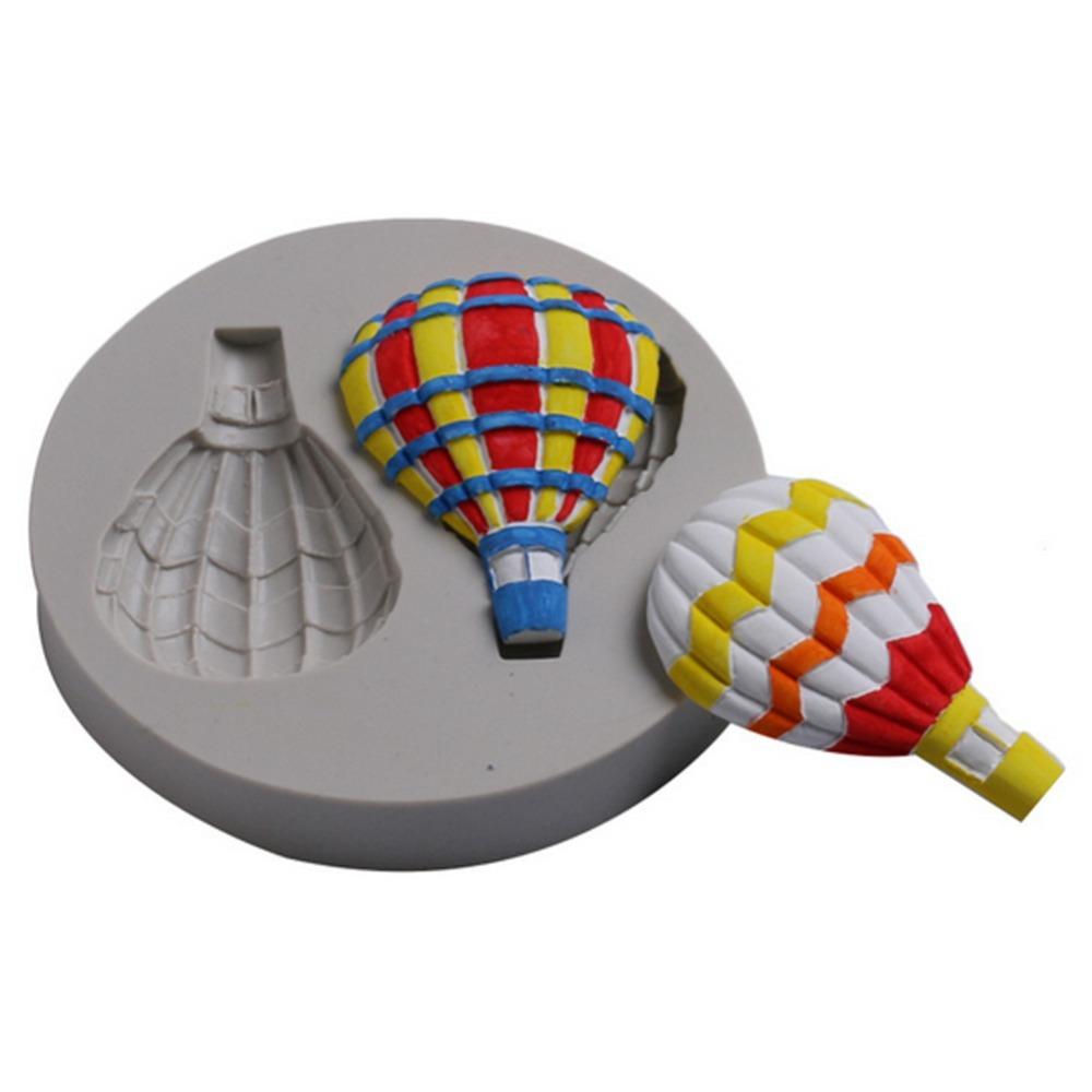 3 Stück Mehrfachhöhlung Heißluftballon Silikonform Schokolade Süßigkeitenform Harz Fondant Polymer Clay