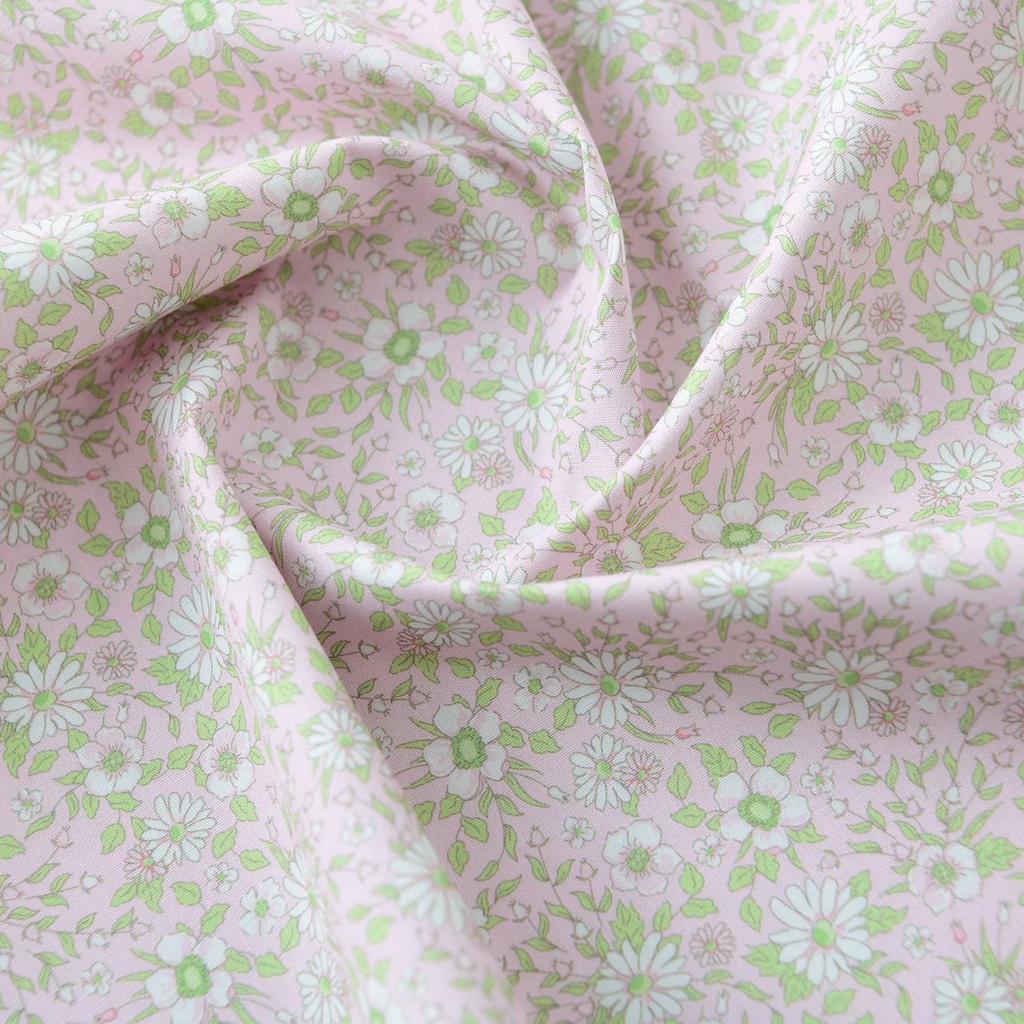 145cm Wide Floral Cotton Poplin Fabric - 40S Pure Cotton for DIY Clothing