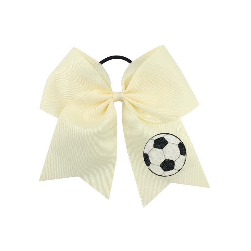 European & American World Cup Football Swallowtail Bow Hair Tie - Children s Hair Accessory