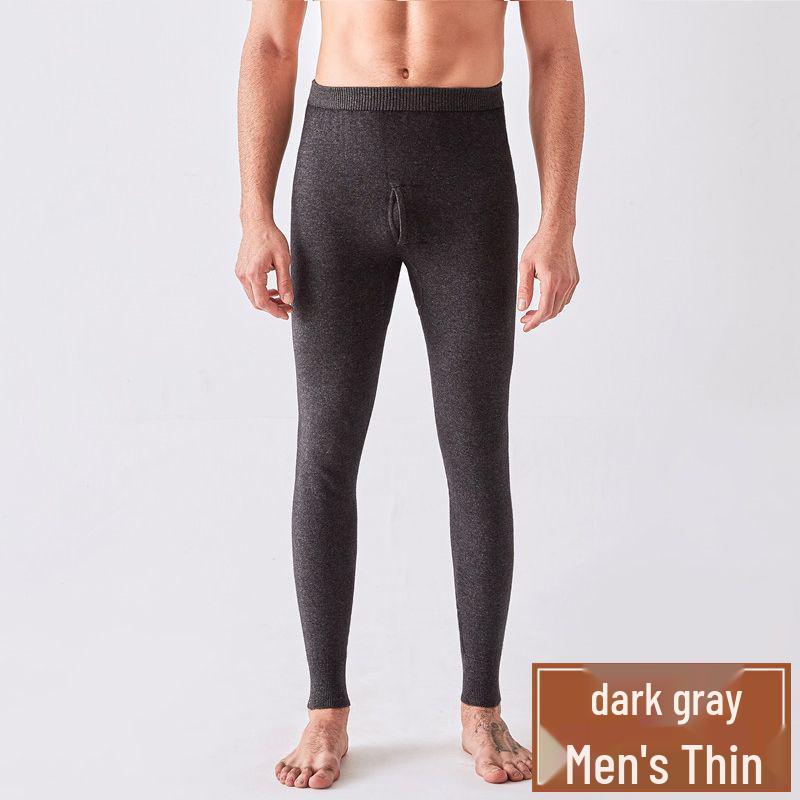 Ordos City Cashmere Pants: Unisex High-Waisted Slim Fit Thin Wool Base Layer for Winter