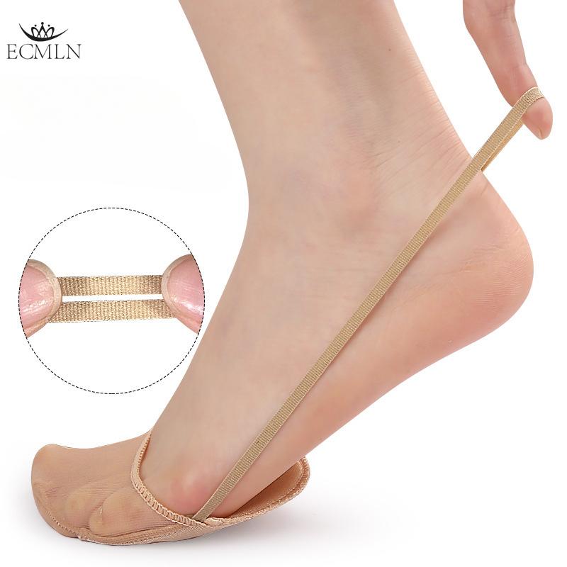 Women Invisible Cotton Half Socks Sling Socks Shallow Mouth Non Slip Invisible Boat Socks