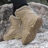Outdoor Shoes Tactical Boots Off-road Training Shoes Hiking Mountaineering Tall Tube Plus Snow Boots Mountaineering Anti-skid