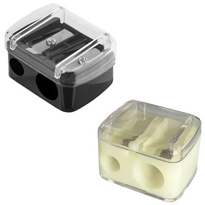 Eyebrow Pencil Sharpener Eyebrow Pencil Sharpener Eyeliner Eyeliner Pencil Sharpener Compatible with Design Portable Cosmetics 2 Pieces Black White