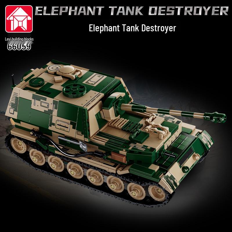 Le Yi 66051-72 Elephant Tank Destroyer IS2 Building Blocks for Kids