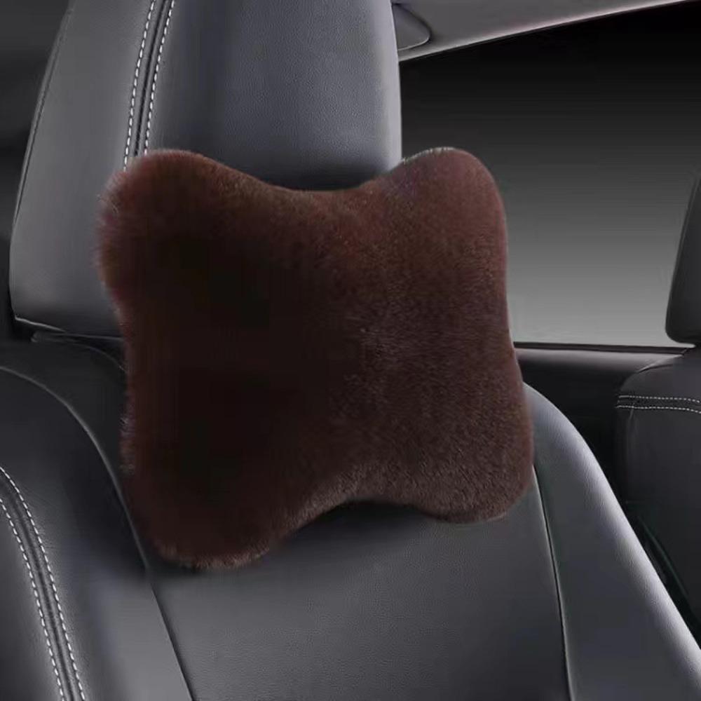 Soft Foam Lumbar Pillow Plush Cushion Headrest Cushion Car Headrest Pillow  Winter Season