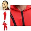 Leichtes Salvador Dali Money Heist La Casa De Papel Kostüm und Masken-Set