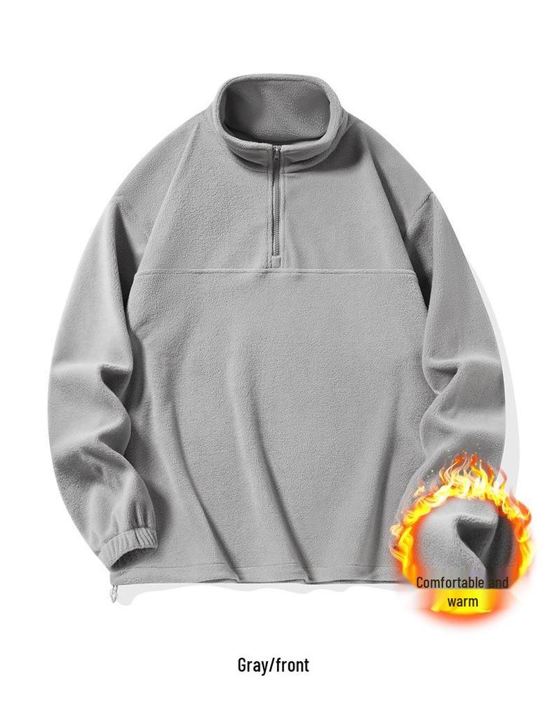 Bin Jie Men's Korean-Style Lambswool Fleece Jacket - Autumn/Winter Fashion