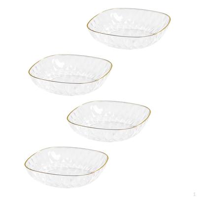 Plates As Snack Holders, Transparent Dish Set for Desserts And Chips