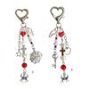 Gothics Skull Bead Keychain with Spiders Designs Sturdy Resin Crafted Fashion Accessory for Trendsetters Daily Use