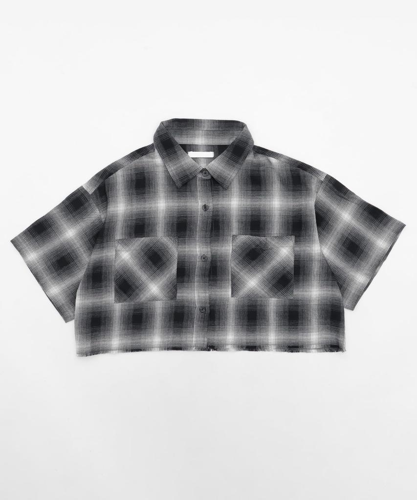 WEGO Short Check Short Sleeve Summer Size Black Shirt, Top, Clothing, Gift, Streetwear, Women's, F,