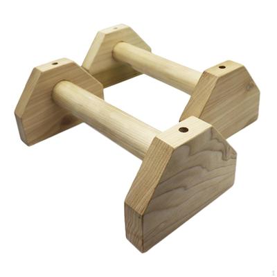 2x Paralelas de Madeira Grip Resistente Treino de Força Fitness Suporte para Flexões Portátil para Exercício