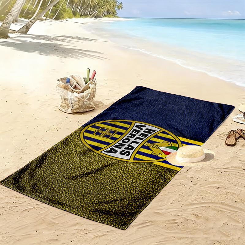 Hellas Verona FC Print Beach Towel, Large Soft Quick Dry Towel for Beach Camping Swimming