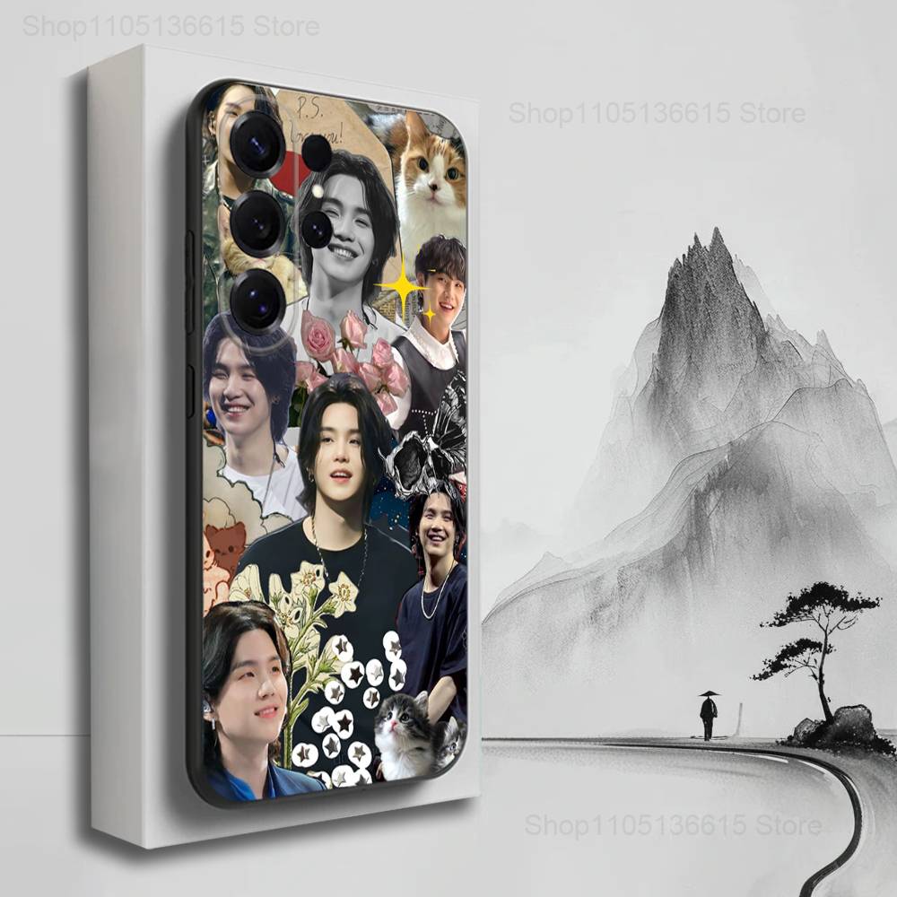 Cool M-Min Yoon G-GI Singer Case For Samsung S25,S24,S23,S22,S21,S20,S10,S9,Ultra,Plus,Lite,FE,Soft Silicone Black Cover
