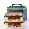 SUPOR 2-Compartment Glass Food Storage Container