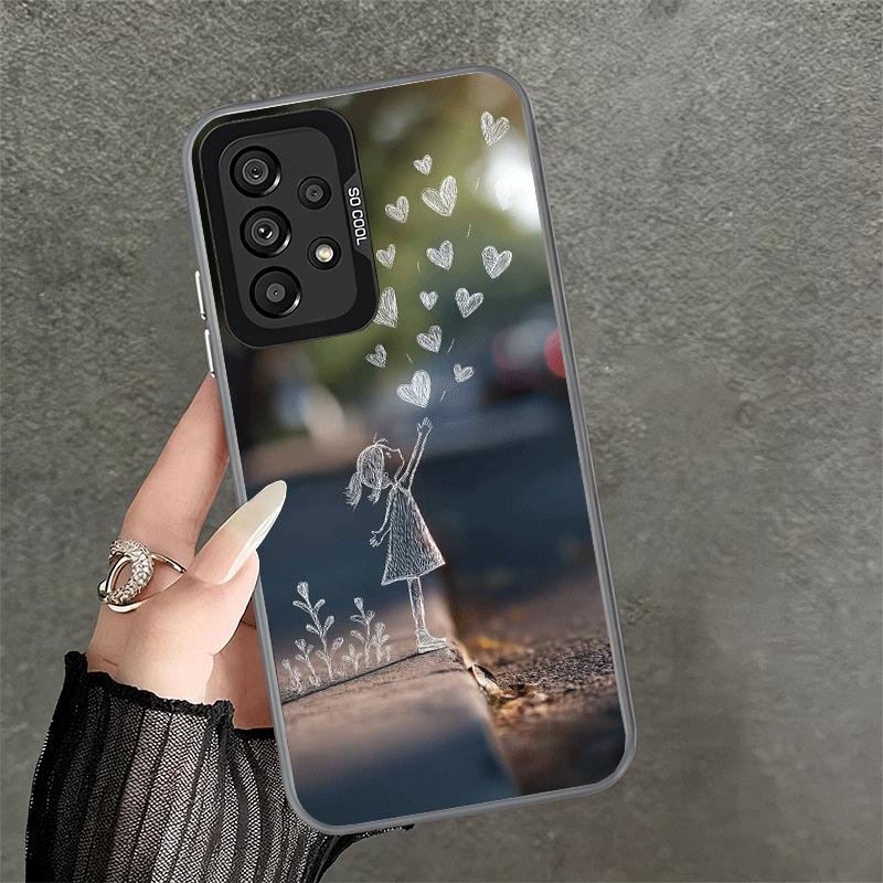 Nature Cute Child Painting Style Shockproof Phone Case for Samsung A17 A16 A15 A14 A37 A57 A36 A56 A26 A35 A55 A25 A34 A54 A24 A