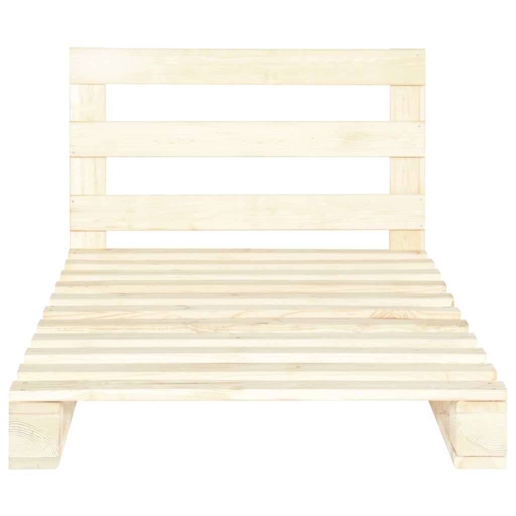 Solid Wood Pallet Bed Frame Pine 90*200 cm