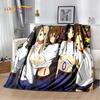 K-ON Cartoon Cute Lolita Kawaii Girls Soft Plush Blanket,Flannel Blanket Throw Blanket for Living Room Bedroom Bed Sofa Picnic