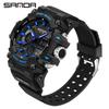Sanda Dual Display Waterproof Sports Watch: Trendy & Unique Design
