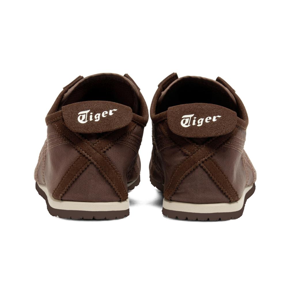 Onitsuka Tiger Mexico 66 Slip-On Fabric Classic Comfortable Versatile Trendy Low-Top Lifestyle Casual Shoes Unisex sneaker Dark-Brown 1183B603-202