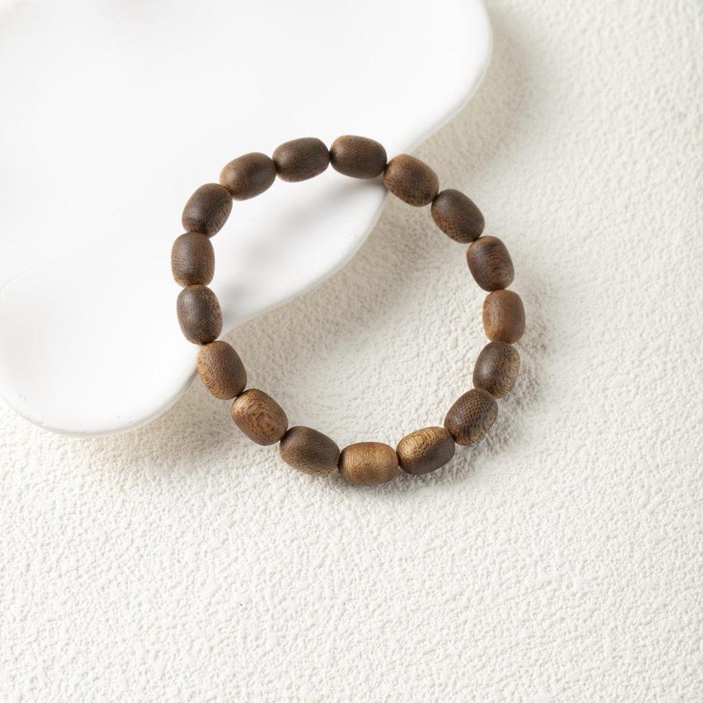 Natural Kynam Agarwood 108-Bead Multi-Strand Prayer Bracelet for Women and Men